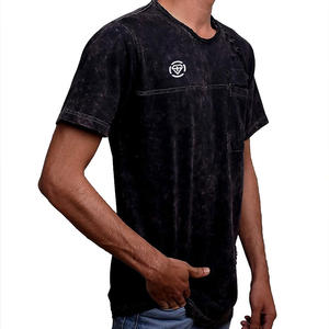 OEM Logo personnalisé T-shirt en coton Boxy Crew surdimensionné pour homme Maillot lourd 100% Version ample Technique lavée grande taille - Product Image 4