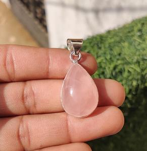 Boho Style 925 Sterling Silver Rose Quartz Gemstone Pendentif Bijoux À La Main En Argent Pendentif Bijoux Pour Femmes Cadeau De Mariage Pour - Product Image 4