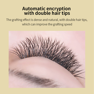 Extensiones <span class=keywords><strong>de</strong></span> pestañas planas elipse en forma <span class=keywords><strong>de</strong></span> V <span class=keywords><strong>con</strong></span> logotipo personalizado <span class=keywords><strong>de</strong></span> su marca, volumen prefabricado, tipo V individual, 2 puntas, pestañas planas - Product Image 4