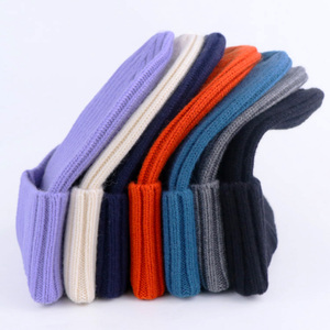 Nueva llegada Unisex suave cálido tejido Jacquard Beanie sombreros pura lana de colores personalizados Beanie Hat venta al por mayor gorros - Product Image 5