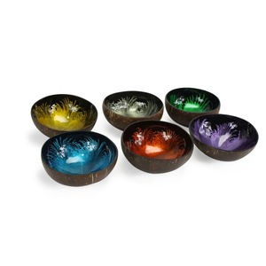 Bol de noix de coco fait main naturel nouveauté, bol de noix de coco de peinture décorative pour la décoration de la maison, décoration de fête au Vietnam - Product Image 5