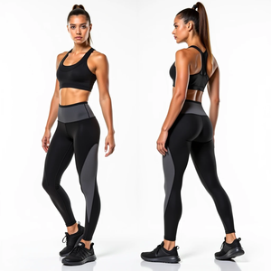 Conjunto Deportivo de Yoga sin Costuras Estampado para Mujer, Diseñado para Otoño e Invierno, con Sujetador y Leggings Cómodos y Transpirables - Product Image 3