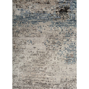 Alfombra Kavi Gris y Negra Anudada a Mano de Lana y Seda de Bambú con Patrón Abstracto, Colección Afterglow para Uso Doméstico - Eskm-03 - Product Image 3