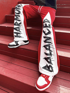 OEM Pantalon de survêtement unisexe délavé à l'acide de haute qualité Pantalon de survêtement vintage surdimensionné pour hommes avec cordon de serrage pour tissu de toile de style décontracté - Product Image 3