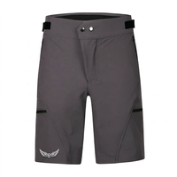 Shorts de cyclisme unisexes pour adultes, séchage rapide, grande taille, avec logo sur la jambe gauche, coupe classique, gris, longueur courte, polyester