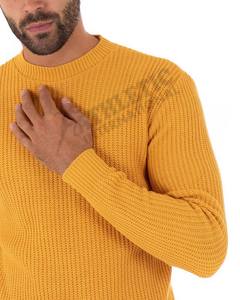 Chandails à col rond pour hommes à la mode décontracté entièrement personnalisé couleur unie hommes Slim Fit 100% coton laine respirant hommes pull - Product Image 5