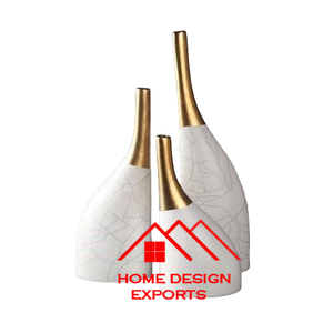 Aluminio fundido personalizado superventas conjunto de 3 abstracto Hallow florero de alta calidad vajilla florero Hotel Ware uso - Product Image 5