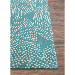 Alfombra de Lana Azul Acar, Tejida a Mano, Modelo Tac-4551, Diseño Abstracto para Decoración del Hogar, por Jaipur Rugs US - Product Image 4