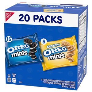 Oreo Mini Mix Sandwich Cookies Variety Pack, 20 Snack Packs - Product Image 1