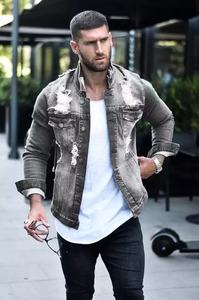Veste en jean pour homme, hiver, design personnalisé sur le devant, qualité supérieure, 100% coton, confortable, manches longues, vêtements d'extérieur, directement de l'usine - Product Image 4