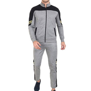 Ready to Ship Custom <b>Plain</b> <b>Tracksuit</b> Manufacturer Wholesale <b>Tracksuit</b> Custom <b>Plain</b> Gym 100% Cotton Men's <b>Tracksuit</b> - Product Image 1