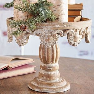 HIGH CAKE HANDMADE CUSTOMIZED Wholesale Acacia Natural Wood Color Acacia Wood Cake Stand Wooden Hand Carved - Product Image 5