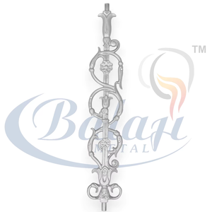 Royal Design Heavy Duty Cast Iron Railing <b>Sand</b> Moulded Metal Baluster Modern Frameless Rust Resistant Residential Staircase - Product Image 1