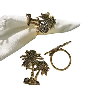 Palm Tree Napkin Ring Set Of 4 Give Your Dining Table A Tropical Decor Look And Make Any Type Of Table Setting More Complemented