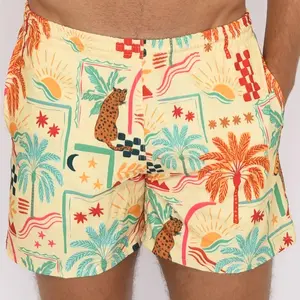 Custom Short For Men's swimming trunks Elastic Band beach wear boys board shorts pockets high quality swim trunks