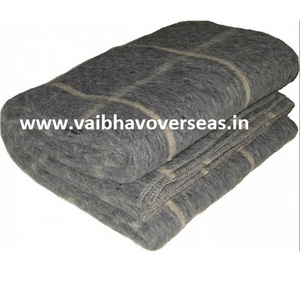 Lana pesada tejida tamaño doble alivio de emergencia ignífugo calentado usable Rectangular sólido invierno Raschel manta Hospital - Product Image 5