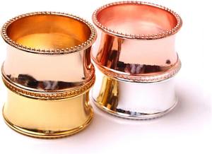 Anillos de Servilleta de Cuentas Doradas de Lujo al por Mayor, Aleación de Aluminio Ecológica, Decoraciones Modernas para Mesa de Boda, Personalizables para Eventos - Product Image 4
