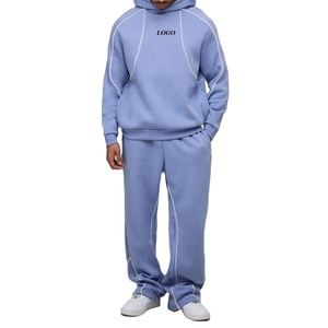 Diseño de Tuberías para un Look Moderno y Elegante, Ropa Casual 2026, Chándal Deportivo para Hombre con Capucha, Diseño con Logotipo Personalizado OEM - Product Image 1