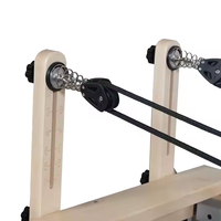 Equipo de Entrenamiento de Equilibrio con Resorte Ajustable y Resistente, Máquina de Gimnasio Ligera y Plegable, Reformer de Pilates Comercial Plegable