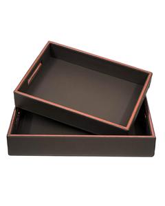 Bandeja de Servicio de Cuero Duradera, Ecológica y Hecha a Mano de Grado Comercial de Lujo con Asas Recortadas para Uso en el Hogar y Hoteles - Product Image 5