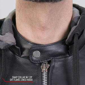 Chaqueta de cuero genuino para hombre con forro acolchado Diseño elegante y cálido Ideal para aventuras al aire libre - Product Image 5