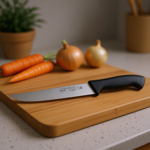 Couteau de cuisine en acier inoxydable noir et chromé de 24 cm - 300224 - Product Image 3