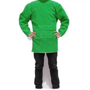 แจ็กเก็ตหนังวัวกันไฟสำหรับงานเชื่อมเสื้อแจ็กเก็ตการแยกอุปกรณ์ป้องกันหนัง - Product Image 4