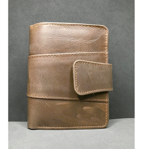 Precio al por mayor se acepta logotipo personalizado hombres tarjeteros monedero para hombre billetera RFID cuero genuino billeteras plegables para hombres - Product Image 6