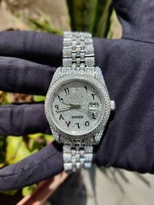 High Quality Luxury 41 MM Hip Hop Moissanite <b>Watch</b> Customized Iced Diamond Tester Quartz Movement VVS Glass Dial Window Business - Product Image 2