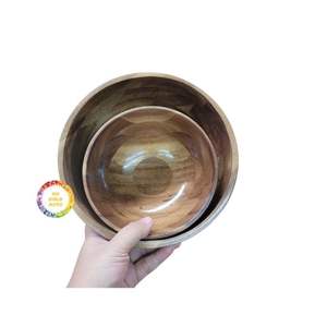 Bol en bois haut de gamme fabriqué à partir de bois naturel OEM Logo personnalisé Fourniture en gros d'ustensiles de cuisine en bois d'usine du Vietnam - Product Image 2