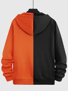 Sudaderas con capucha de bloque de Color de alta calidad para hombres, ropa de calle informal, Sudadera con capucha clásica, ropa de hombre con capucha de ajuste Regular - Product Image 5