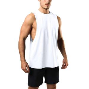 Débardeur imprimé personnalisé de haute qualité pour hommes Gym Workout Fitness Street wear sans manches 100% coton côtelé débardeur hommes - Product Image 1