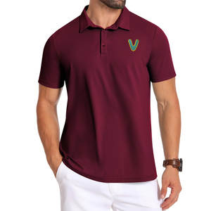Camisa Polo de Alta Gama para Hombre, de Algodón con Sensación Fresca y Bordado, Estilo Casual de Verano para Negocios, con Botones y Cuello Camisero, a la Moda - Product Image 1