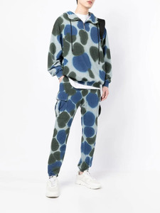 Sudadera con capucha de lana con estampado personalizado al por mayor para hombre, jersey con patrón de camuflaje abstracto con media cremallera y capucha con cordón, ropa de calle - Product Image 2