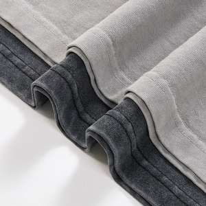 Camiseta de hombro caído Vintage lavada con ácido para hombre 100% algodón pesado estilo de la vieja escuela Ajuste de gran tamaño Dropshipping ¡Bienvenido! - Product Image 4