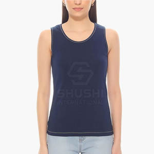 Precio al por mayor Mejor Diseño Mujeres Tank Top Sin mangas Casual Verano Sólido 100% Algodón Secado rápido Personalizable Alta calidad - Product Image 1