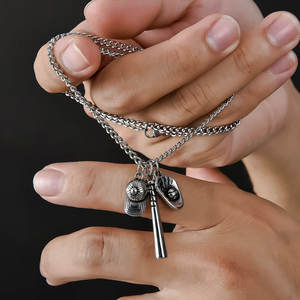 Collar de Moda Personalizado de Acero Inoxidable 316L con Baño de Oro PVD de 14K/18K, Joyería Fina, Collar de Béisbol para Hombre - Product Image 3