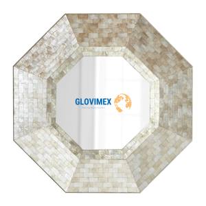 Miroir en coquillage Capiz de style naturel du fournisseur certifié Vietrustic pour la décoration de la maison et du bureau certifié pour l'authenticité - Product Image 1