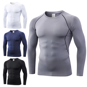 Wholesale Saleh Enterprises Premium Men <b>Compression</b> Shirt Spandex/Polyester Tight Fit Quick Dry Gym T Shirt Long Sleeve Fitness - Product Image 1