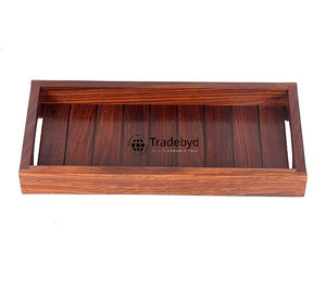 Bandeja de madera elegante Tradebyd, bandeja de servicio artesanal ecológica para cocina, comedor, casas modernas y regalos - Product Image 5