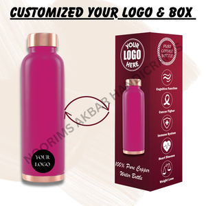 Bouteille d'eau en cuivre pur de 950 ml, très vendue, bienfaits ayurvédiques pour la santé, bouteille en métal étanche, fabrication artisanale, exportateur en gros - Product Image 5