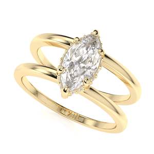 2.00CT Marquise Cut Stone Solitaire Halo Bague de fiançailles pour femme - Product Image 1