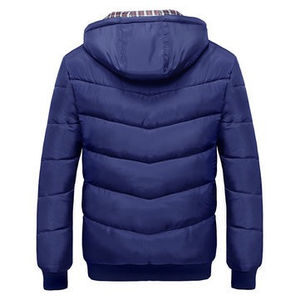 Men's Casual Winter <b>Jacket</b> Thicken Warm <b>Fleece</b> Coat with Hood Stand Collar Zipper Closure XS Size Winter Outwear - Product Image 2