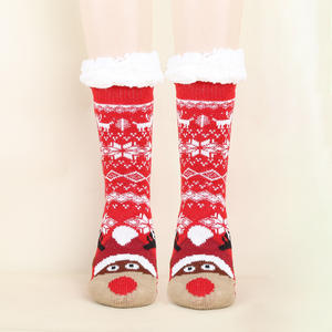 Calcetines Personalizados de Navidad, Calcetines de Felpa Suaves y Cálidos para Invierno, Calcetines Cómodos de Punto para Mujer, Calcetines Navideños - Product Image 1