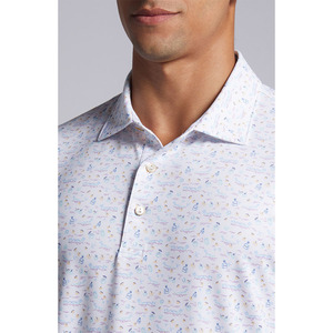 Décontracté Solide Noir Golf Hommes pour T-shirts Anti-Rides Tricoté Polyester/Coton Brodé Logo Personnalisé - Product Image 3