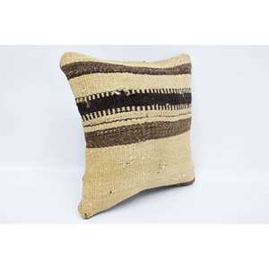 Rustic Design 12x12 Inches Beige Wool Kantha <b>Patchwork</b> Woven Vintage Embroidered Floral Print Non-Slip Eco-Friendly Pillow <b>Throw</b> - Product Image 3
