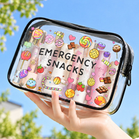 Pochette cosmétique transparente en PVC avec fermeture éclair pour emballage de marque de beauté et rangement de voyage, personnalisable avec impression sur mesure