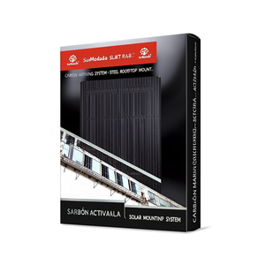 Rail extérieur noir SunModo pour système de montage solaire - Montage sur toit en acier - Product Image 2