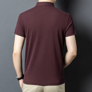 2025 été hommes à manches courtes Polo T-Shirt 65% coton affaires décontracté à manches courtes revers T-shirt tailles M-4XL - Product Image 2