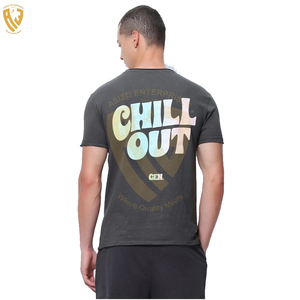 Venta al por mayor totalmente personalizada de alta calidad Puff impresión camiseta Logo desgaste Jersey cómodo hombre equipo Puff impresión camiseta - Product Image 2
